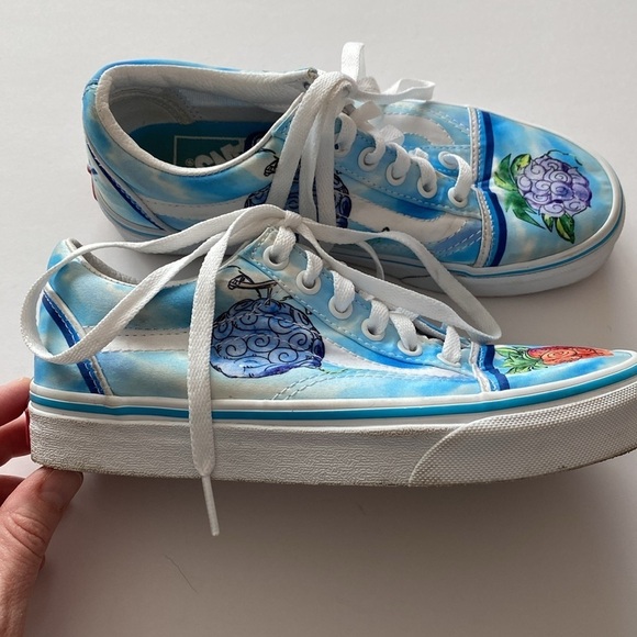 Vans X One-piece old Skool vans Devil Fruit boys 4 women’s 5.5 satin - Picture 2 of 7